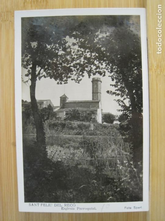 Postkarten: SANT FELIU DEL RECO-ESGLESIA PARROQUIAL-FOTOGRAFICA-POSTAL ANTIGUA-(99.499)