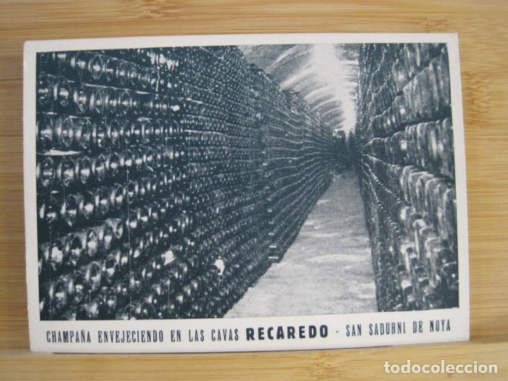 Postais: SANT SADURNI DE NOYA-PUBLICIDAD CAVAS RECAREDO-CHAMPA&Ntilde;A ENVEJECIENDO-POSTAL ANTIGUA-(99.539)