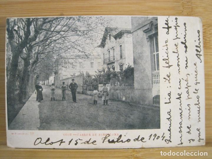 Postais: OLOT-CARRER DE BARCELONA-IMP PLANADEVALL-REVERSO SIN DIVIDIR-POSTAL ANTIGUA-(99.607)
