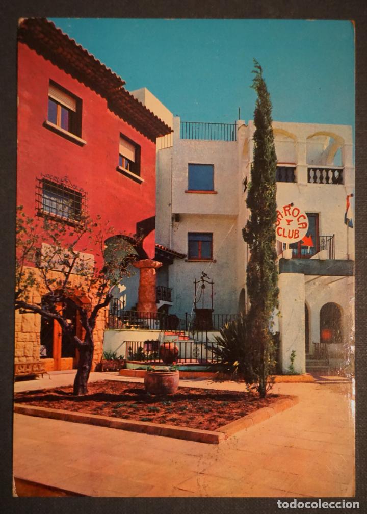 Postales: Roc de Sant Gaiet&agrave;, Roda de Bara, Plazuela de la Paz, postal circulada del a&ntilde;o 1966