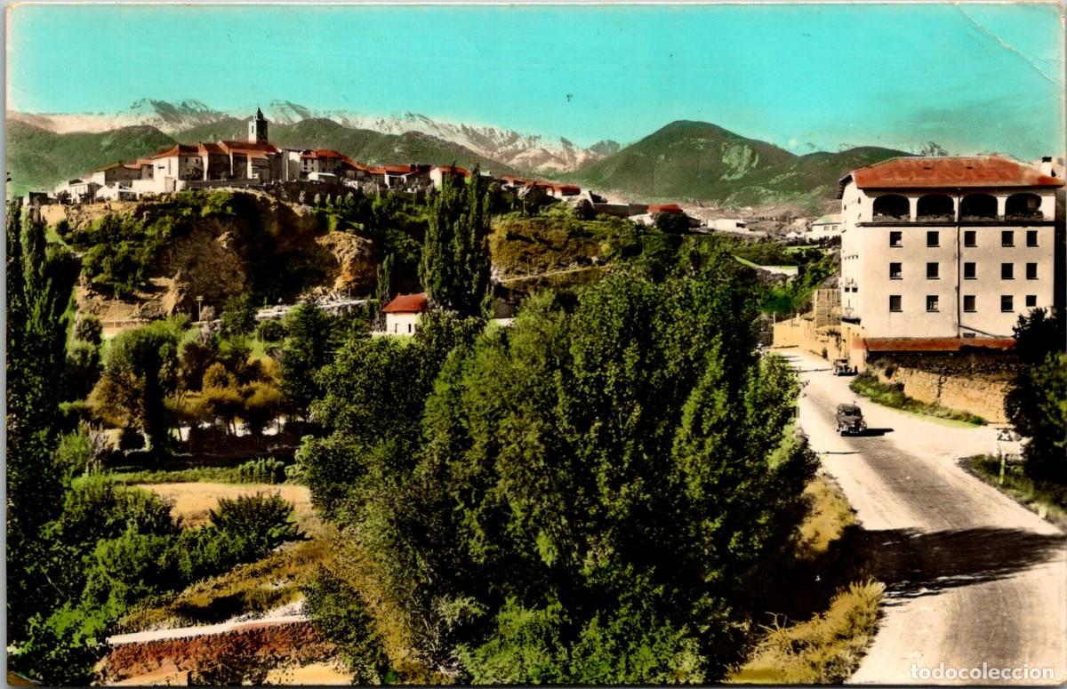 Cartoline: Bellver de Cerda&ntilde;a-Vista parcial y Hotel Bellavista-F. Sala-Ed. Casa Visa-Coloreada-140x91mm