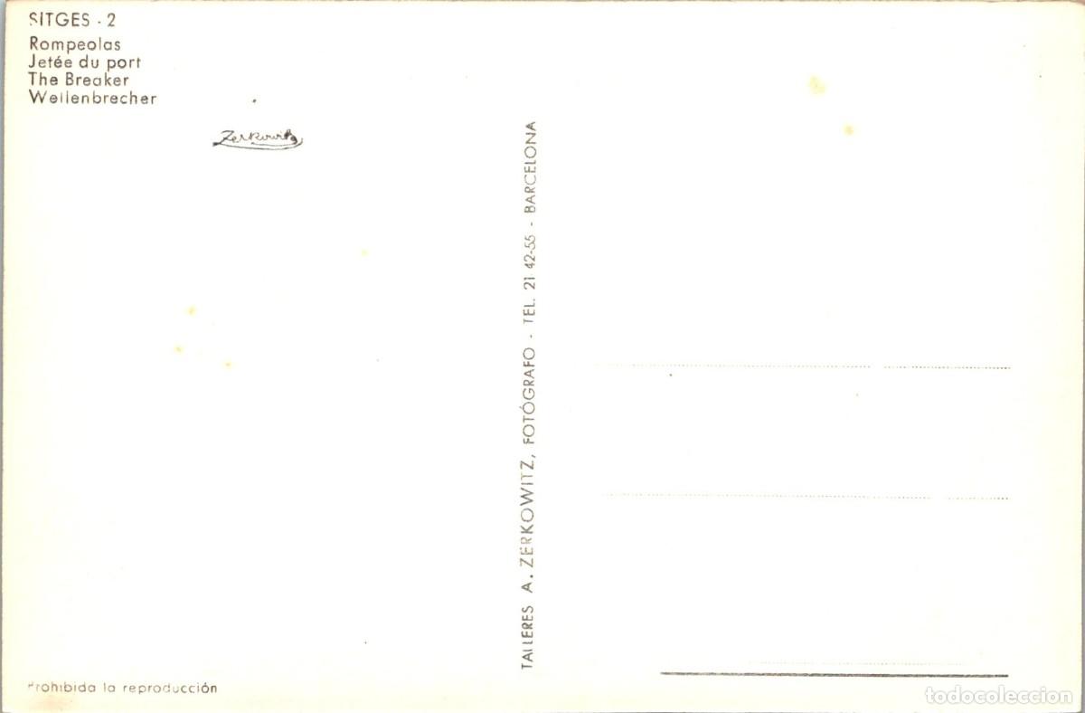 Postales: Sitges - Rompeolas - Zerkowitz n&ordm; 2 - 139x91mm - Foto 2