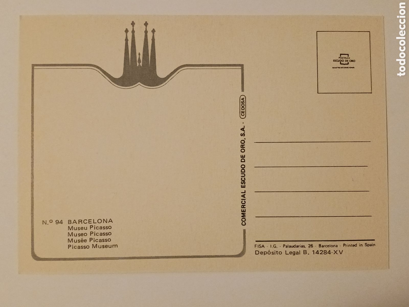 Postales: Barcelona, Museo Picasso. - Foto 2