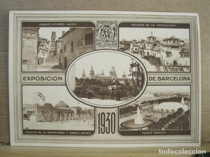 Cartoline: EXPOSICION DE BARCELONA 1930-POSTAL GIGANTE-RIEUSSET-MODELO 4-VER FOTOS-(K-8449)