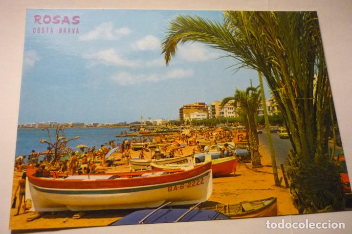 Postcards: postal rosas playa pescadores