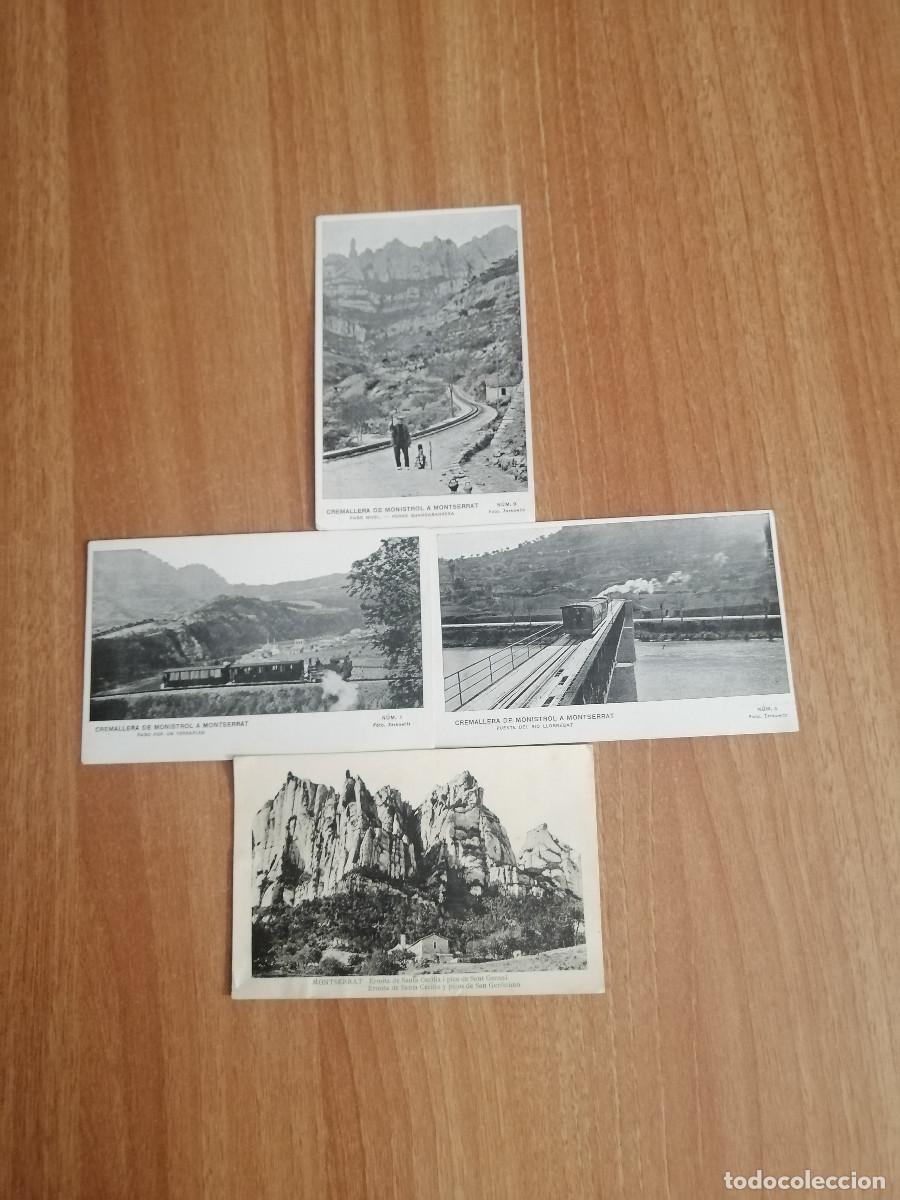 Postales: LOTE 4 POSTALES 3 CREMALLERA DE MONISTROL A MONTSERRAT 1 DE MONTSERRAT