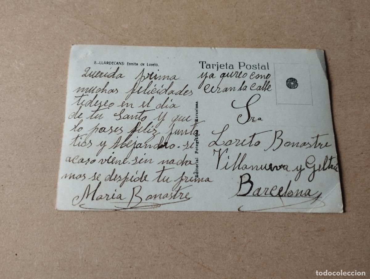 Postales: SEGRI&Agrave; - POSTAL LLARDECANS - ERMITA DE LORETO - Foto 2