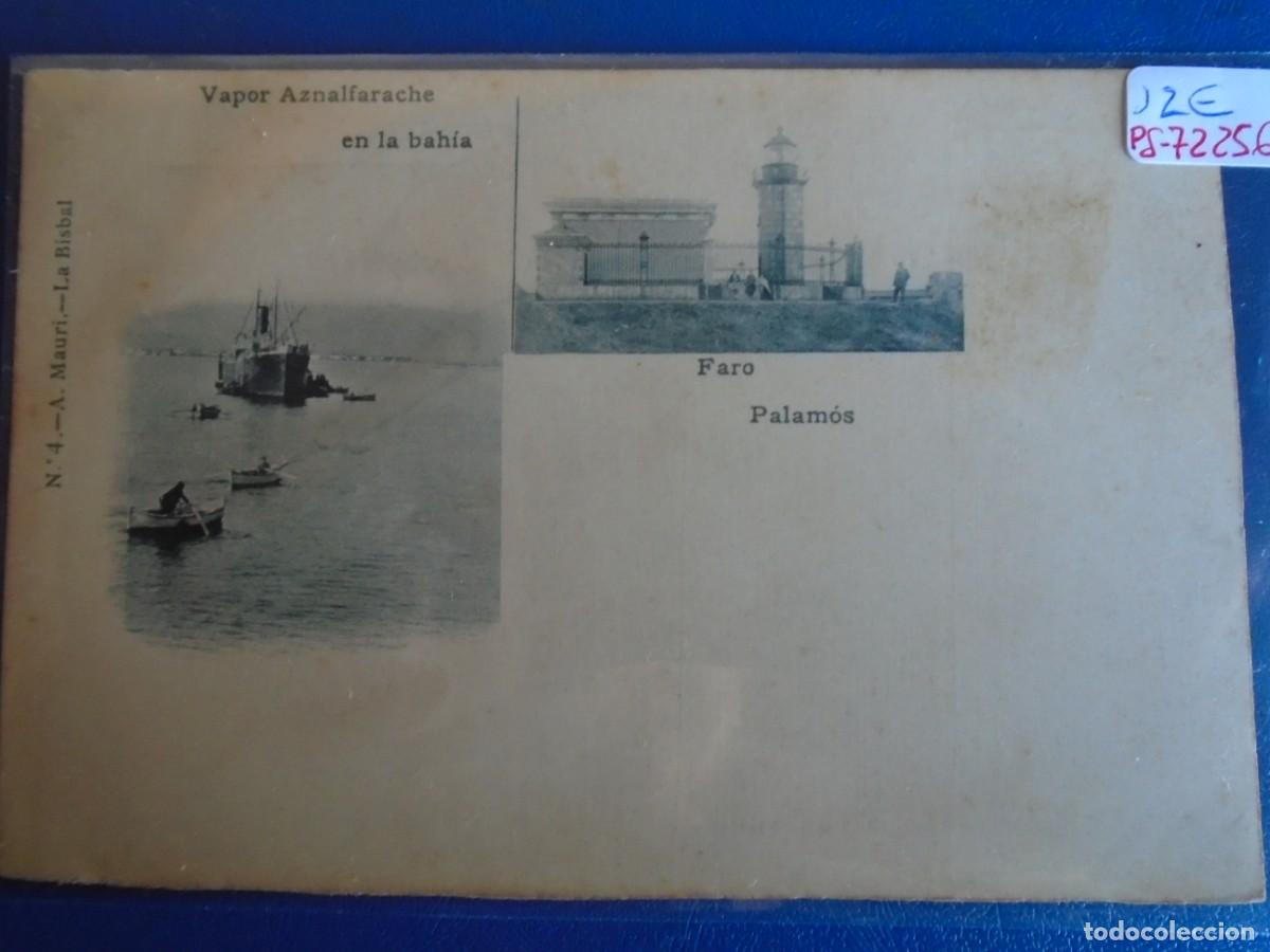 Postales: (PS-72256)POSTAL DE PALAMOS-VAPOR AZNALFARACHE EN LA BAHIA Y FARO.A.MAURI N&ordm;4