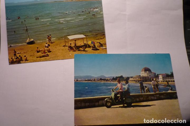 Postales: lote postales salou.-playa y hotel la terraza -vespa