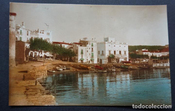 Postales: Cadaques, Costa Brava postal del los a&ntilde;os 40 circulada con sellos