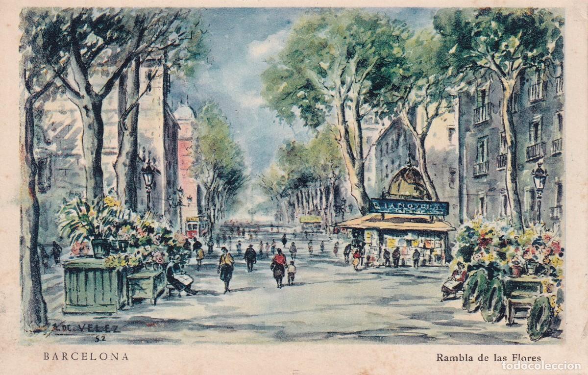 Postales: BARCELONA - RAMBLA DE LAS FLORES - Foto 1