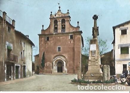 Postkarten: POSTAL A COLOR 1105 FOLGAROLAS IGLESIA Y MONUMENTO A MOSEN JACINTO VERDAGUER RAE