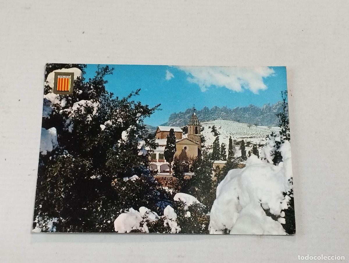 Postales: POSTAL CATALUNYA T&Iacute;PICA - BELL PAISATGE NEVAT AL PEU DE LA MUNTANYA SANTA