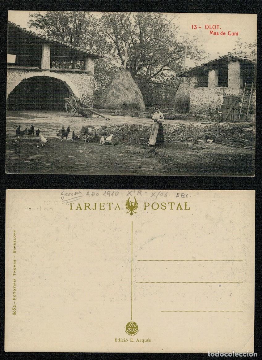 Postales: Postal de OLOT Gerona. MAS DE CUNI. Ed. E. Arqu&eacute;s. THOMAS. - Foto 1