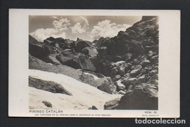 Postales: PIRINEO CATAL&Aacute;N. LAS TARTERAS EN EL CAMINO LAGO S. MAURICIO AL PICO BASIERO. N. 30, ZERKOWITZ, S/C.