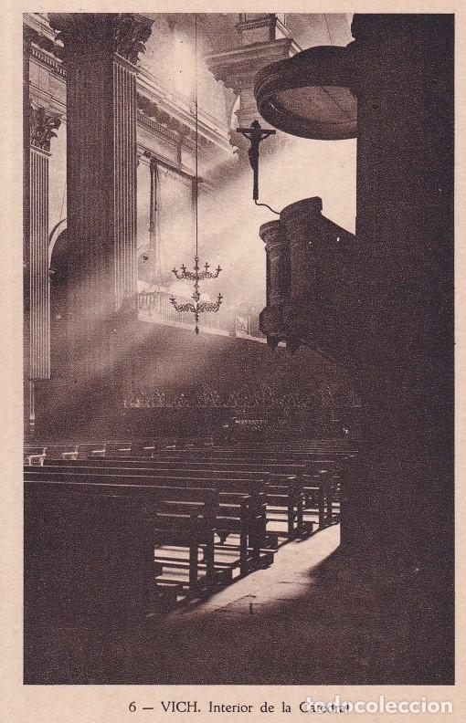 Postales: VIC - INTERIOR DE LA CATEDRAL - Foto 1