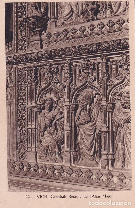Postales: VIC - RETABLO DEL ALTAR MAYOR DE LA CATEDRAL - Foto 1