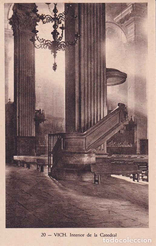 Postales: VIC - INTERIOR DE LA CATEDRAL - Foto 1