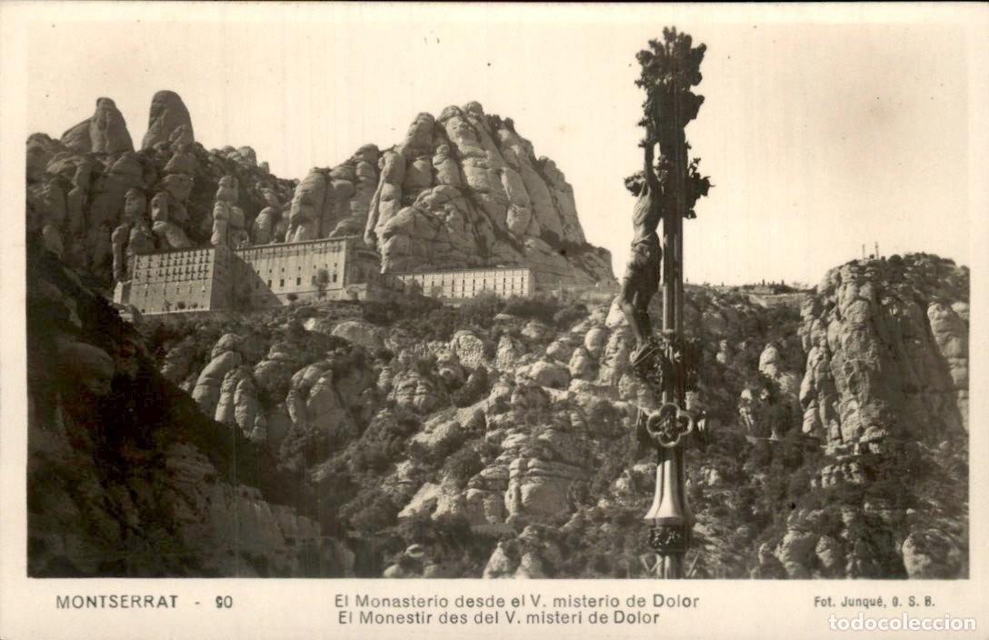 Postales: Postal MONTSERRAT, monasterio desde el V. misterio de Dolor