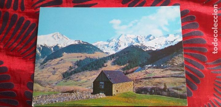 Postales: PIRINEO CATALAN-V49B-LLEIDA-VALLE DE ARAN-ACCESO AL TUNEL DE VIELLA-AL FONDO LOS MONTES MALDITOS