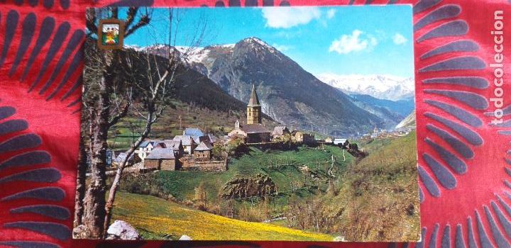 Postales: PIRINEO CATALAN-V49B-LLEIDA-VALLE DE ARAN-DETALLE DE SALARDU Y LA MALADETA AL FONDO