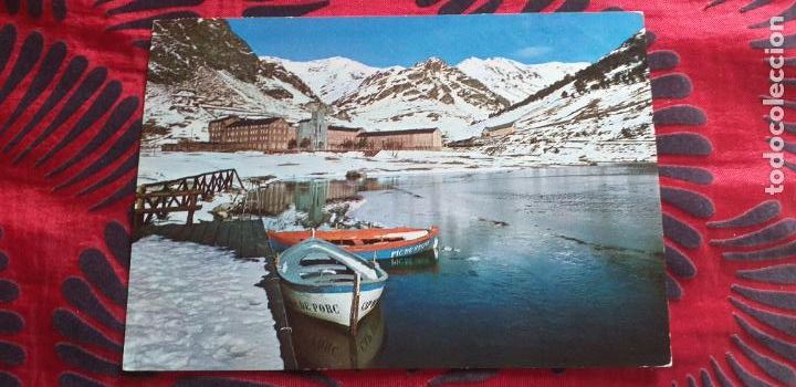 Postales: PIRINEO CATALAN-V49B-SANTUARIO DE NURIA-GERONA-EMBARCADERO Y PANORAMICA DEL SANTUARIO
