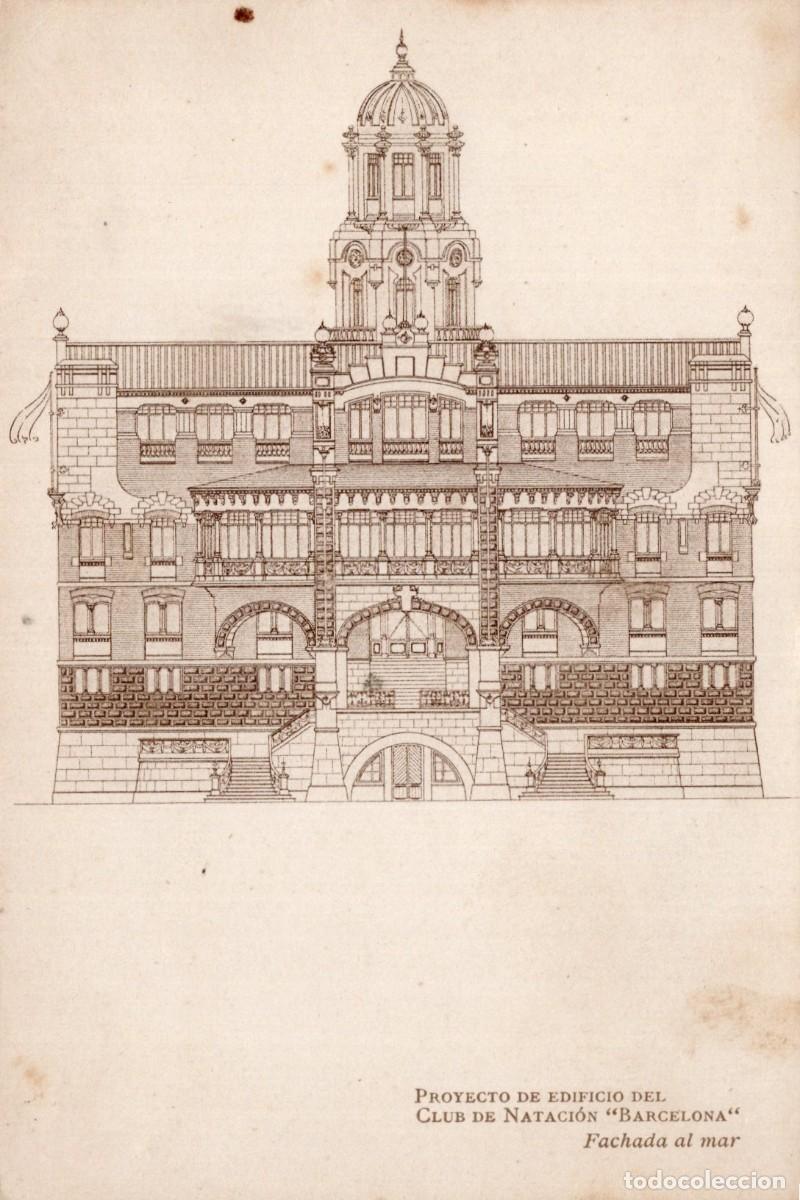 Postales: BARCELONA. CLUB DE NATACI&Oacute;N. PROYECTO DEL EDIFICIO - Foto 1