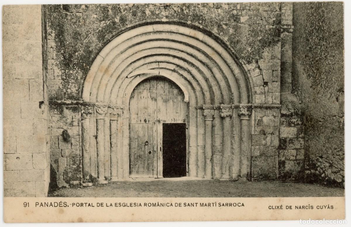 Cartoline: a08463 091 sant marti sarroca portal de la esglesia romanica apec n&ordm;91 sc
