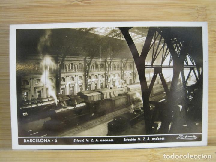 Postcards: BARCELONA-ESTACION FERROCARRIL M.Z.A. ANDANES-6-ZERKOWITZ-FOTOGRAFICA-POSTAL ANTIGUA-(101.286)