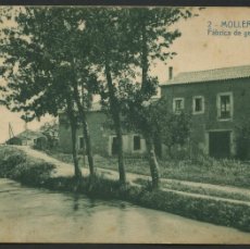 Postales: TARJETA POSTAL, MOLLERUSA, FÀBRICA DE GEL I REFRESCOS, LERIDA, 1938, FOTOTIPIA THOMAS. Lote 397762274