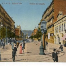 Postales: BARCELONA-RAMBLA DE CATALUNA- A.T.V. 10. Lote 397824874