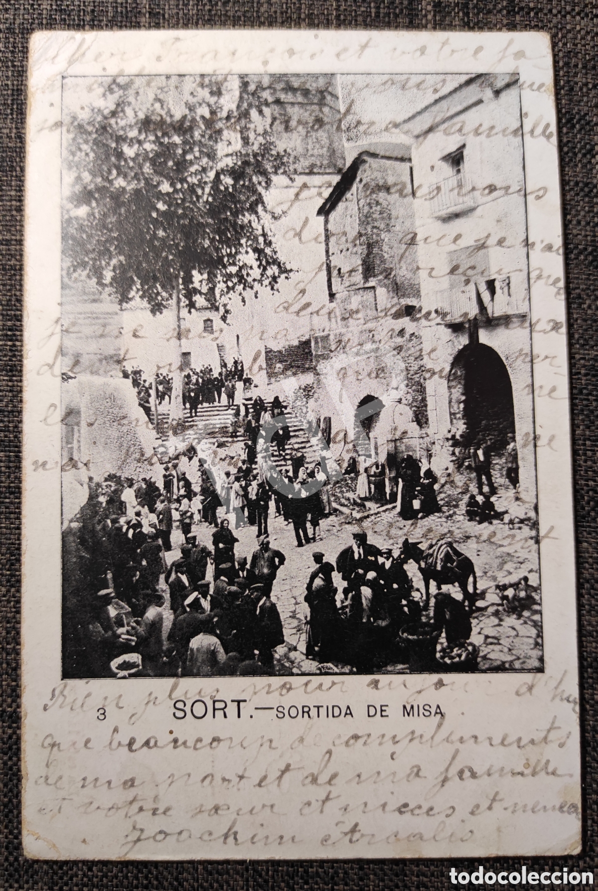 Postales: Sort - Pallars Sobir&agrave; - Sortida de misa - circulada - Foto 1