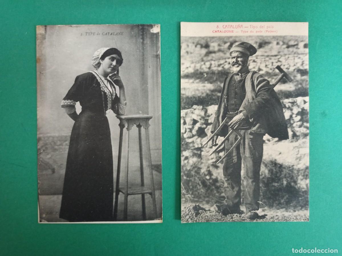 Postales: 2 Antiguas postales fotografias de payeses de Catalunya. Principio S. XX.