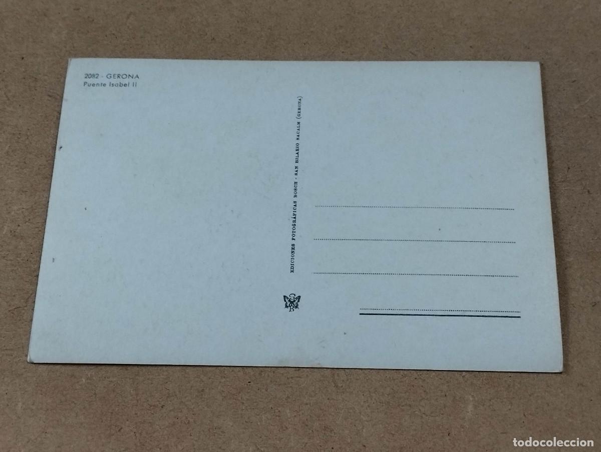 Postales: GIRON&Egrave;S - POSTAL GERONA - PUENTE ISABEL II - Foto 2