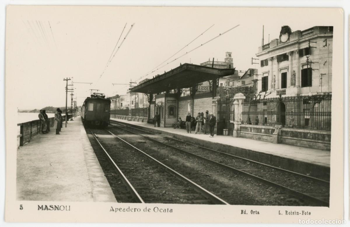 Postais: a08578 masnou apeadero de ocata roisin n&ordm;5 sc fotografica tren estacion