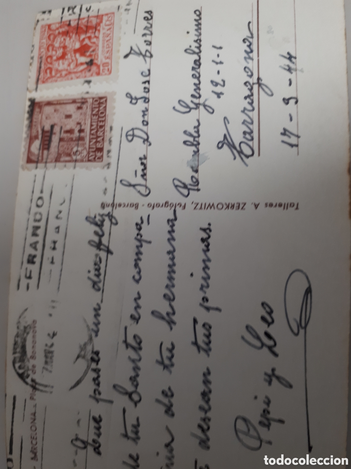 Postales: Postal antigua de Barcelona - Foto 2