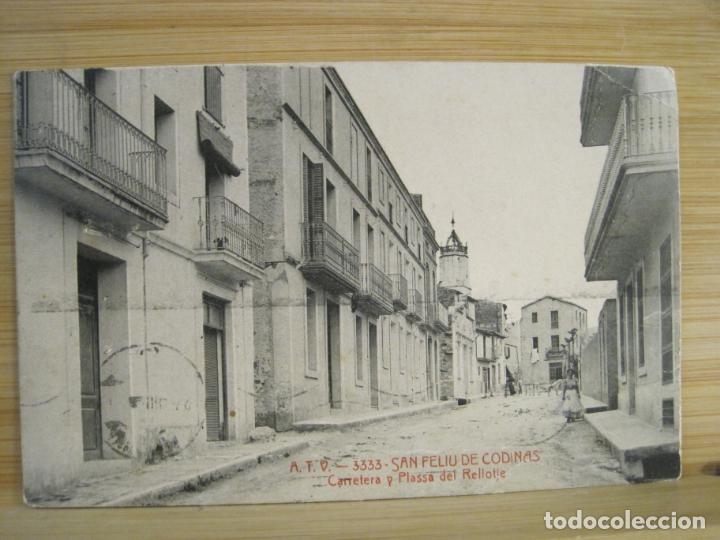 Postkarten: SANT FELIU DE CODINAS-CARRETERA Y PLASSE DEL RELLOTGE-ATV 3333 A.T.V.-POSTAL ANTIGUA-(101.616)