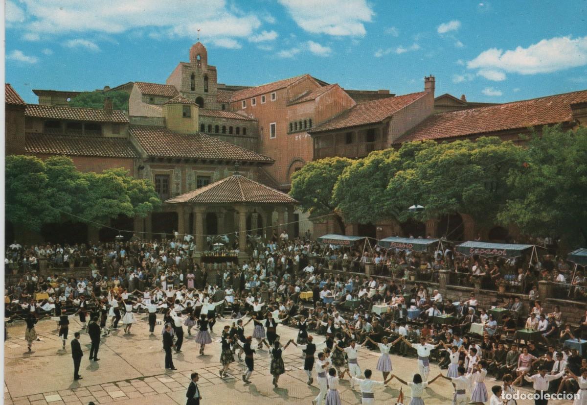Postales: POSTAL-PLAZA MAYOR- PUEBLO ESPA&Ntilde;OL-BARCELONA