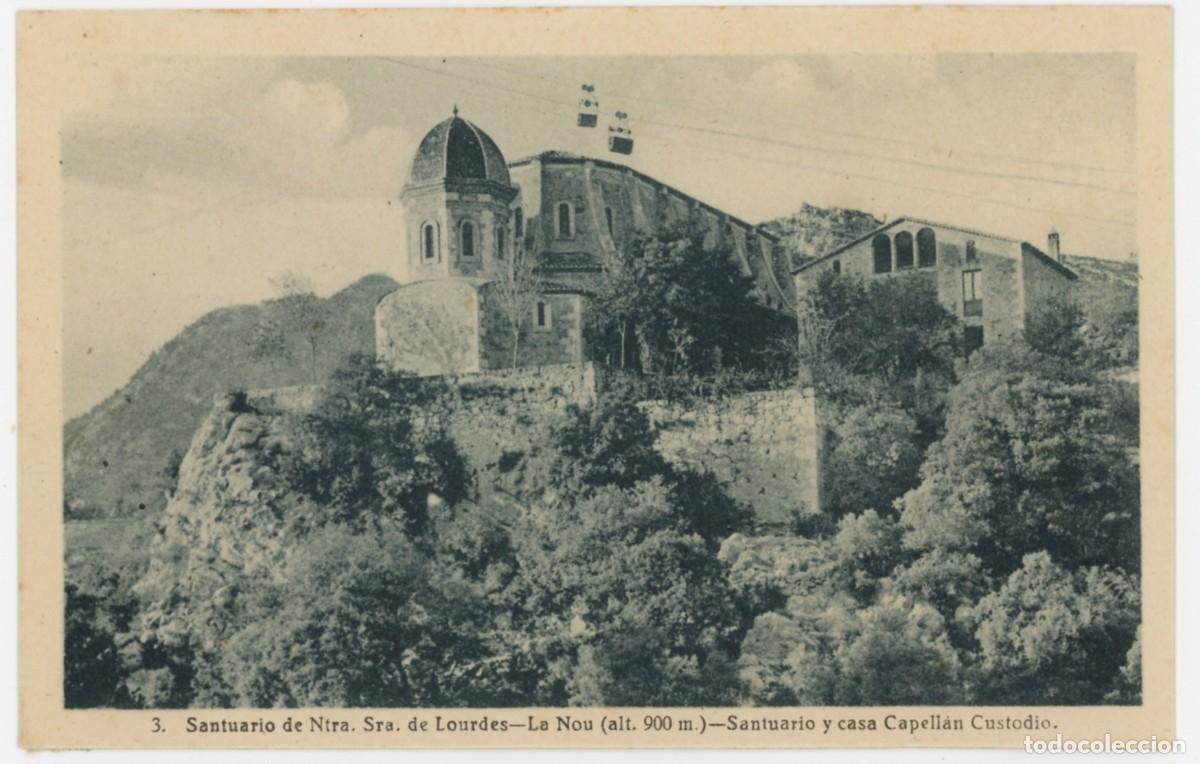 Postais: a08673 la nou santuari de ntra sra lourdes santuario y casa capellan custodio roisin n&ordm;3 teleferico