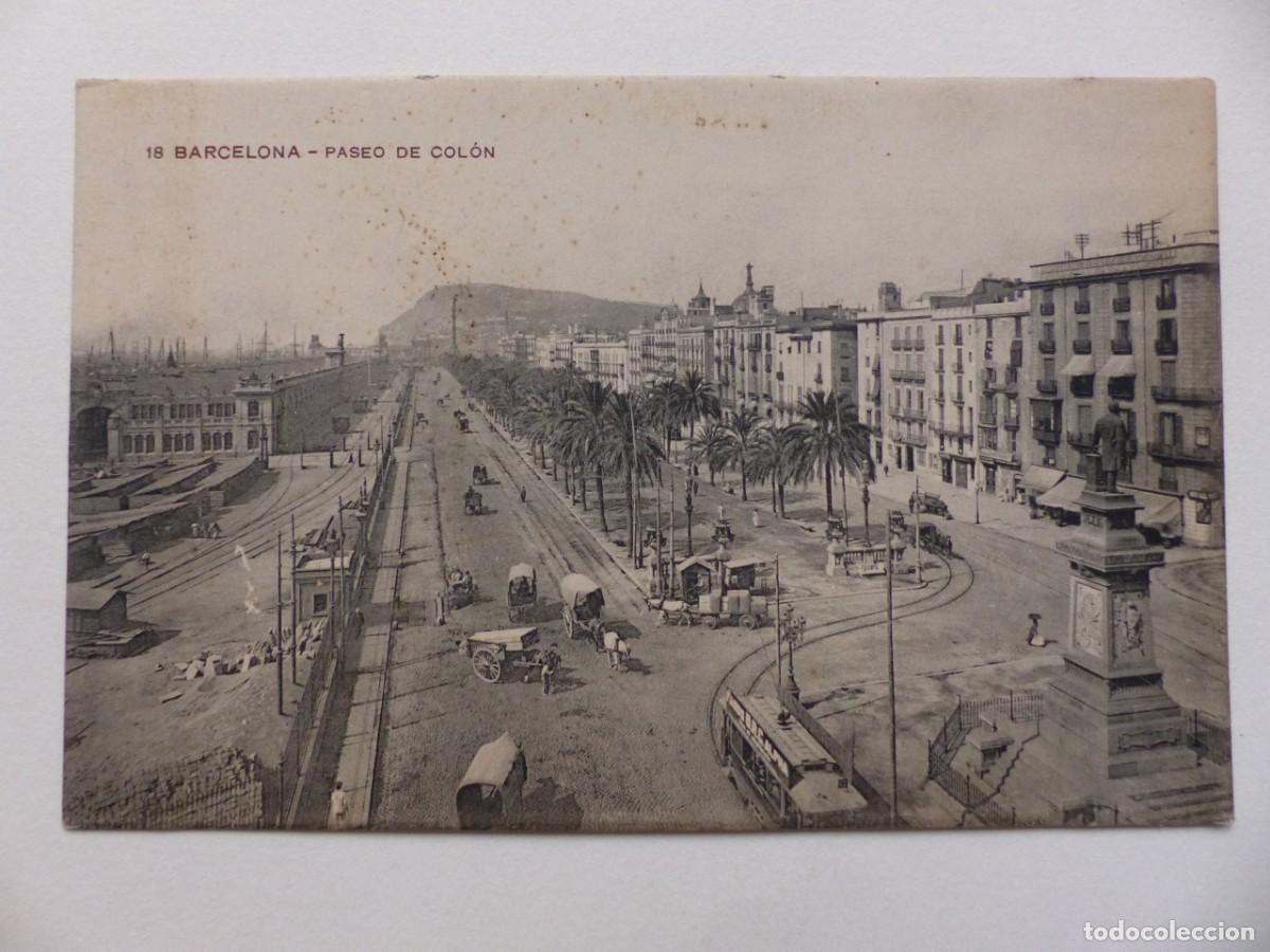 Postales: POSTAL - BARCELONA, PASEO DE COLON - Foto 1