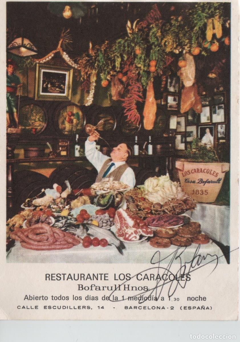 Postales: POSTAL-RESTAURANTE LOS CARACOLES-BARCELONA