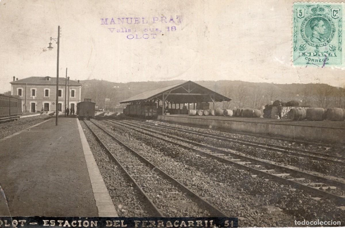 Postales: OLOT. ESTACI&Oacute;N DEL FERROCARRIL - Foto 1