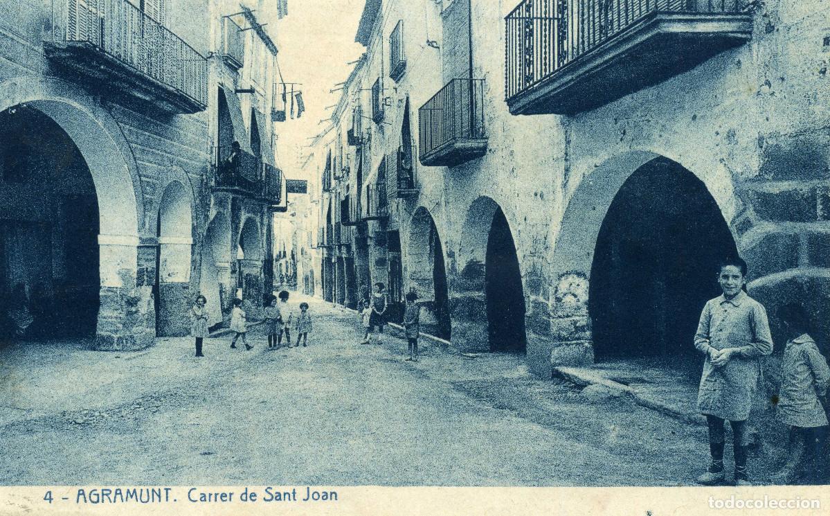 Postales: AGRAMUNT - CARRER DE SANT JOAN - Foto 1