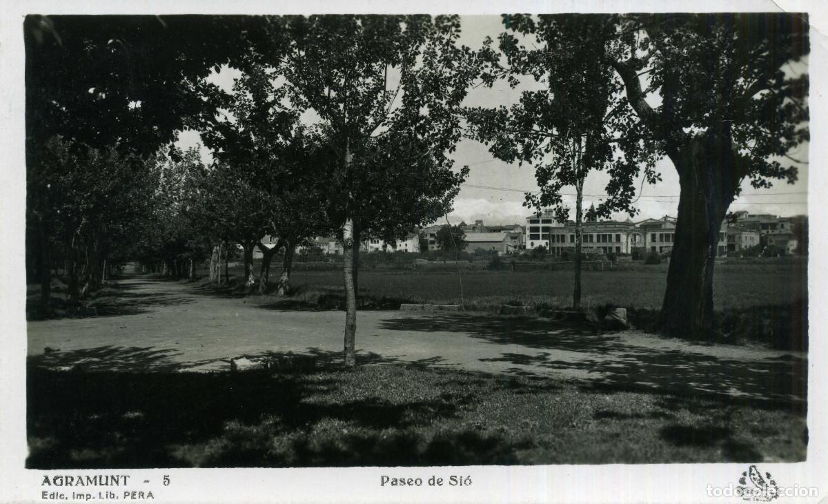 Postales: AGRAMUNT - PASEO DE SIO - Foto 1