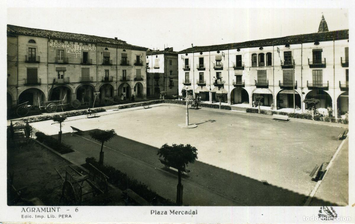 Postales: AGRAMUNT - PLAZA DEL MERCADO - Foto 1