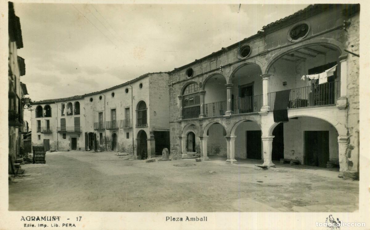 Postales: AGRAMUNT - PLAZA AMBALL - Foto 1