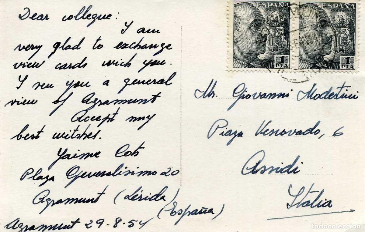 Postales: AGRAMUNT - VISTA GENERAL - Foto 2