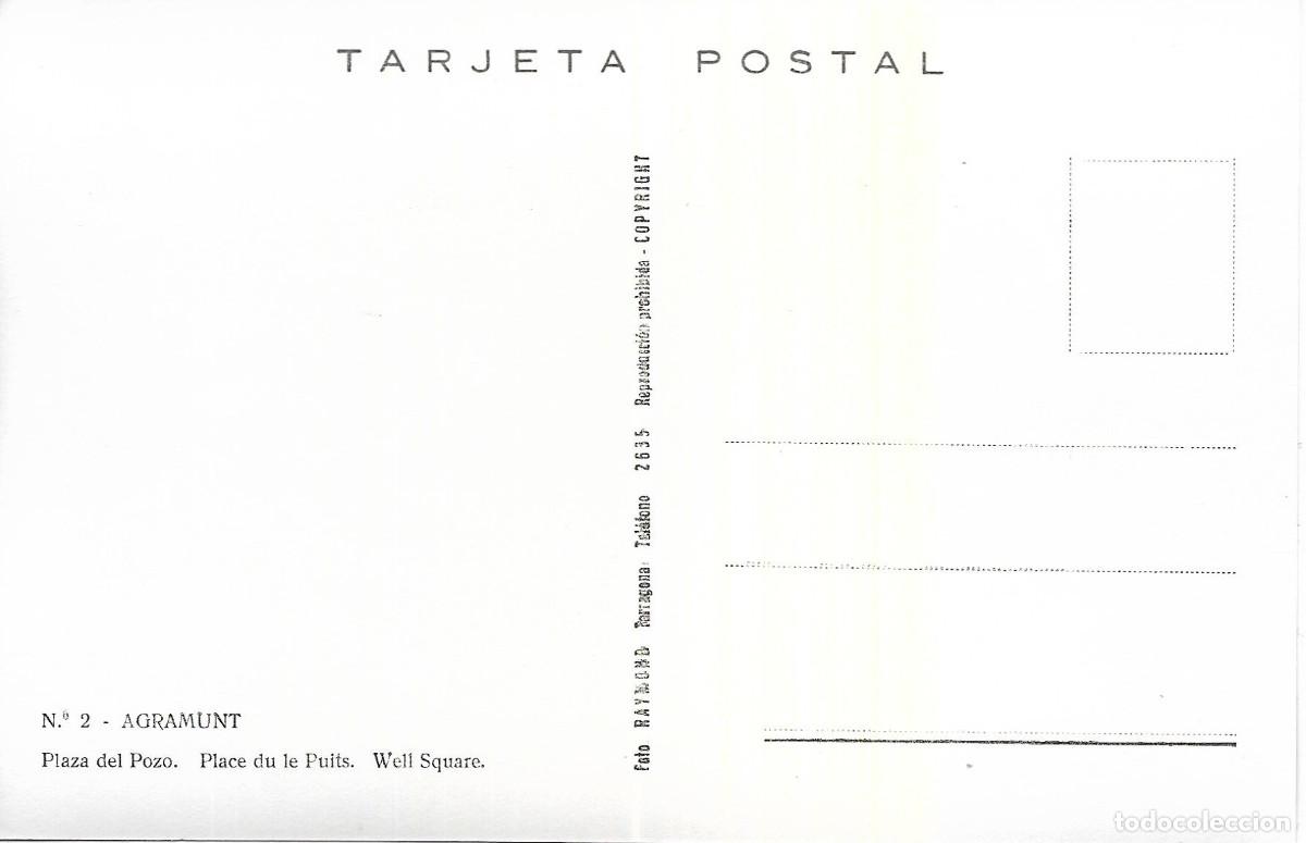 Postales: AGRAMUNT - PLAZA DEL POZO - Foto 2