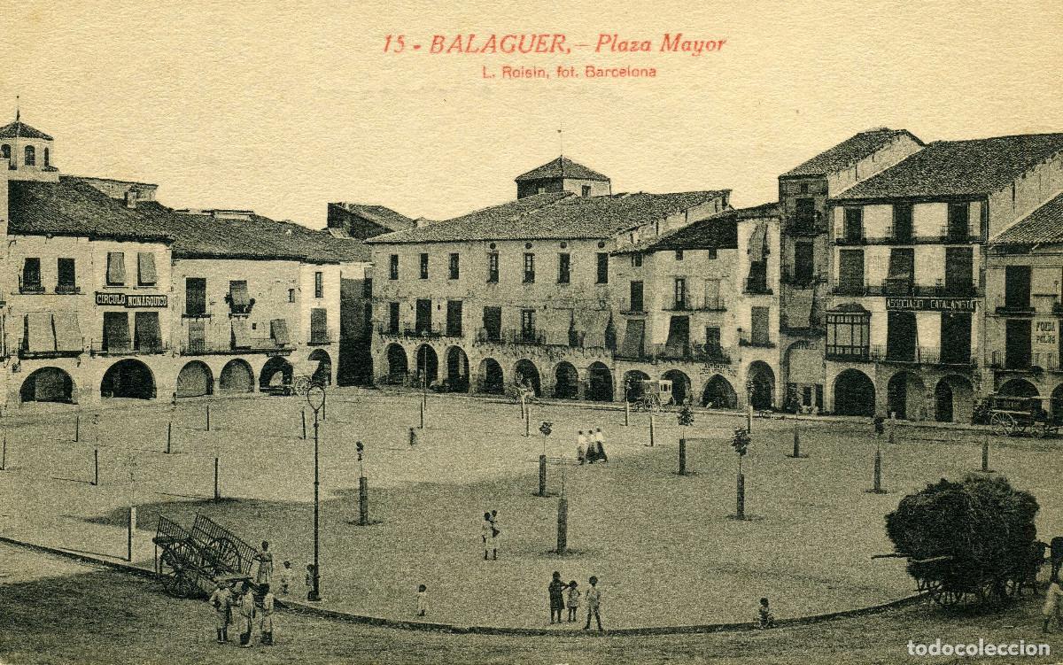 Postales: BALAGUER - PLAZA MAYOR - Foto 1
