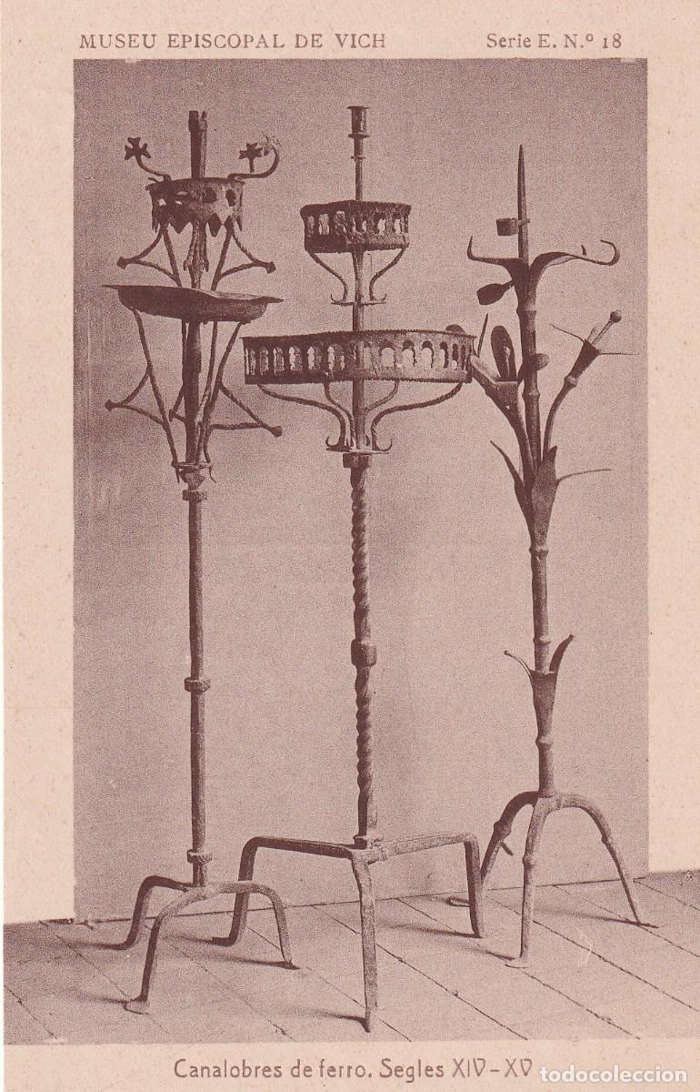 Postales: VIC - MUSEO EPISCOPAL. CANDELABROS DE HIERRO - Foto 1